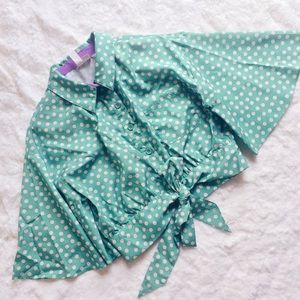 ✨Vintage✨Forever 21 Polka Dots Crop Shirt